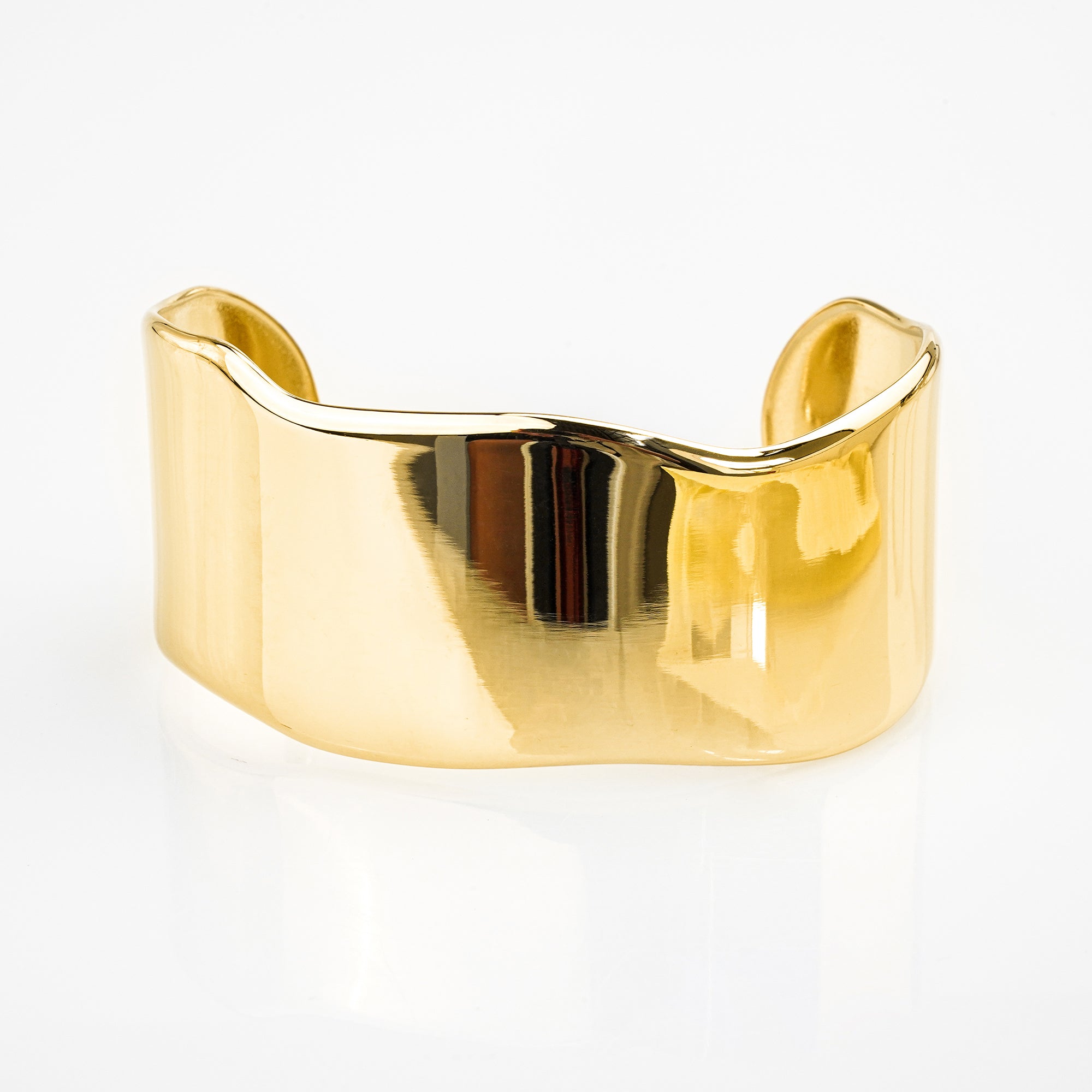 Syla Abstract Bold Cuff Bangle – Gold