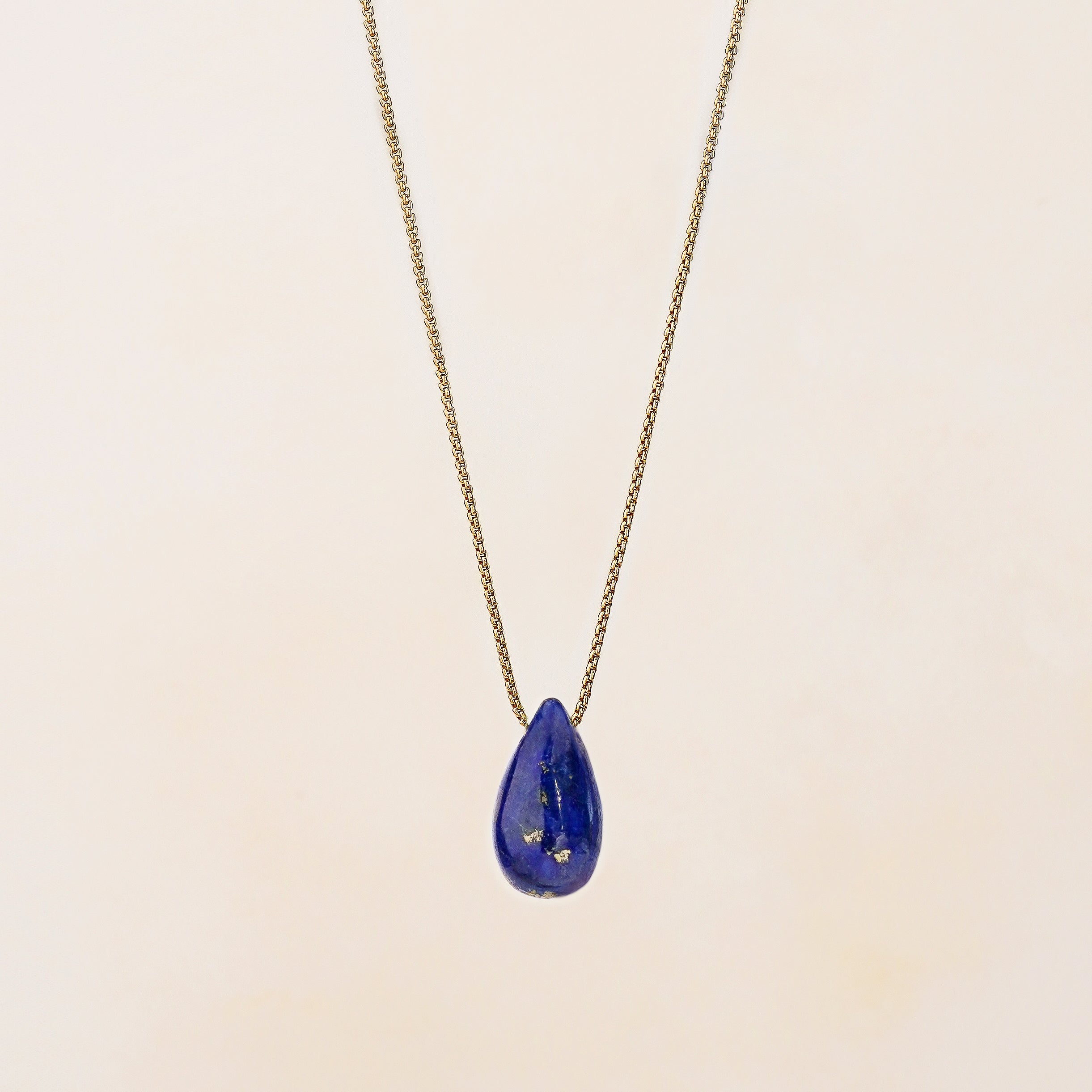 Vira Lapis Lazuli Large Tear Drop Necklace