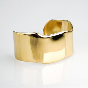Syla Abstract Bold Cuff Bangle – Gold