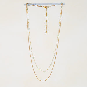 Green Aventurine Double Strand Necklace