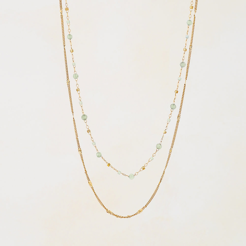 Green Aventurine Double Strand Necklace