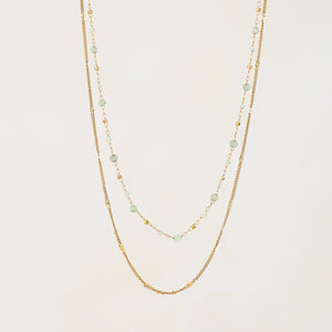 Green Aventurine Double Strand Necklace