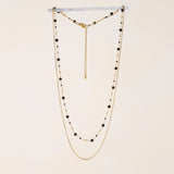 Black Agate Double Strand Necklace
