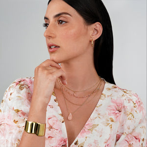 Kira Medium Cushion Shaped Hoops - Gold
