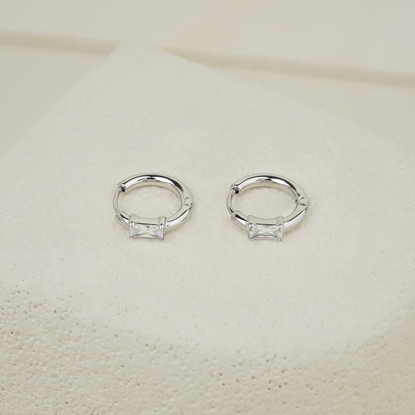 Liora Tiny Hoop Earring - Silver