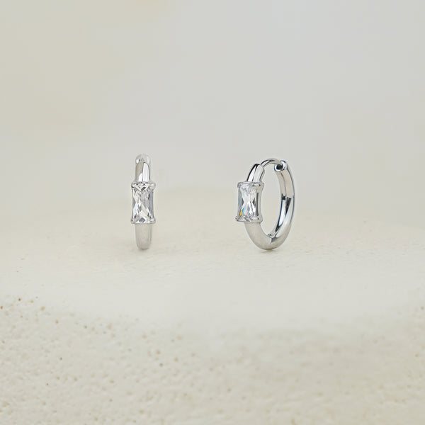 Liora Tiny Hoop Earring - Silver