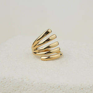 Iris Fan Ring - Gold