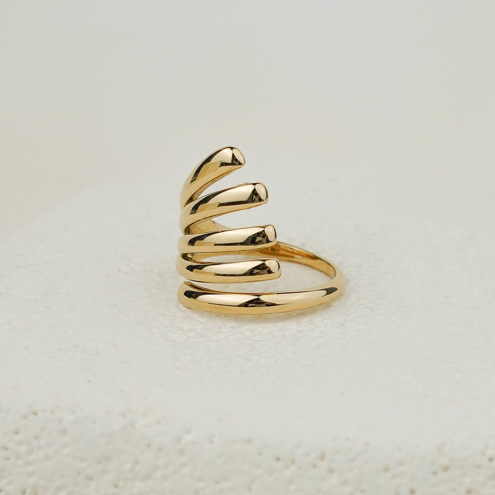 Iris Fan Ring - Gold