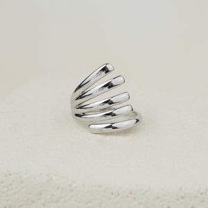 Iris Fan Ring - Silver