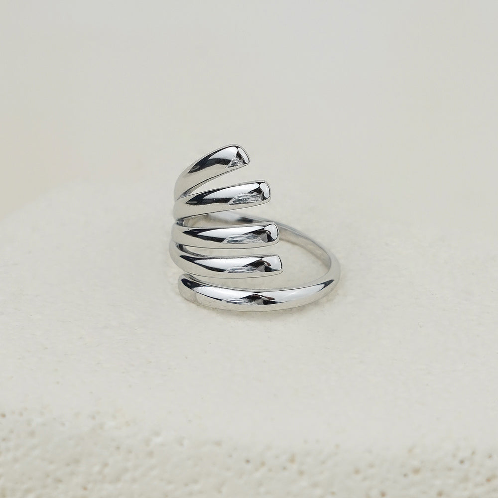 Iris Fan Ring - Silver