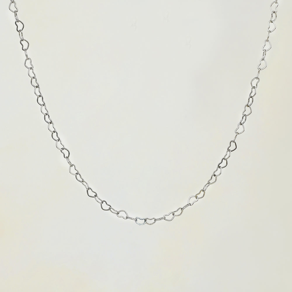 Soleil Heart Necklace - Silver