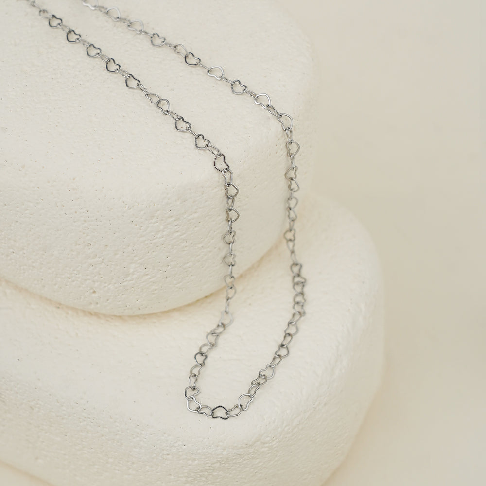 Soleil Heart Necklace - Silver