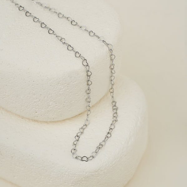 Soleil Heart Necklace - Silver