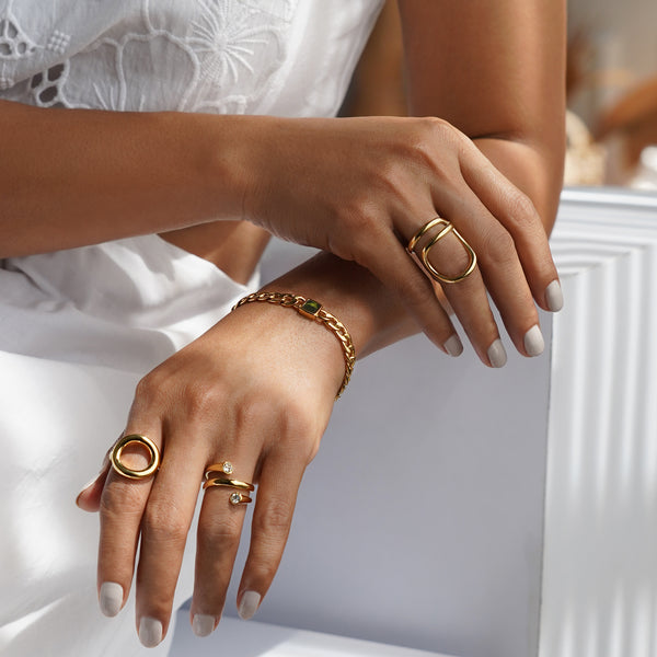 Arcane Curve Ring - Gold