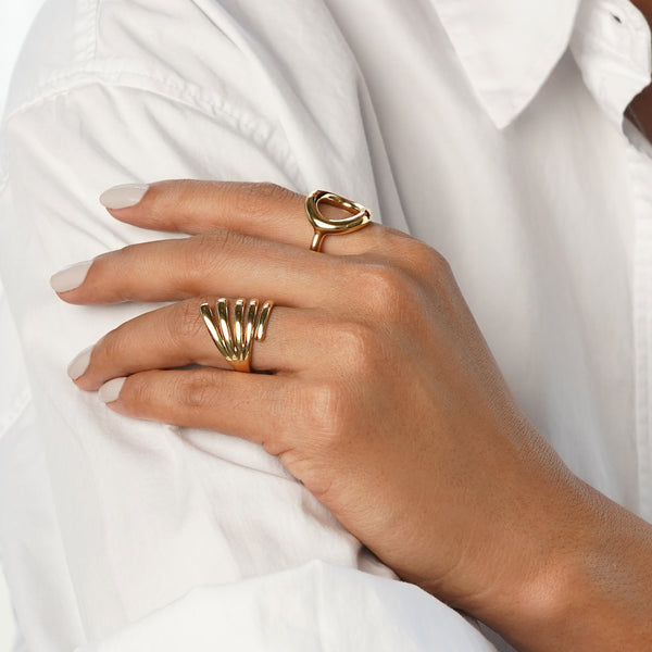 Iris Fan Ring - Gold