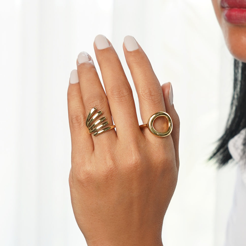 Iris Fan Ring - Gold
