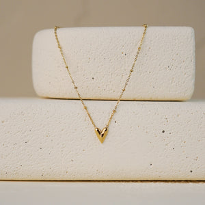 Solo Heart Gold Necklace