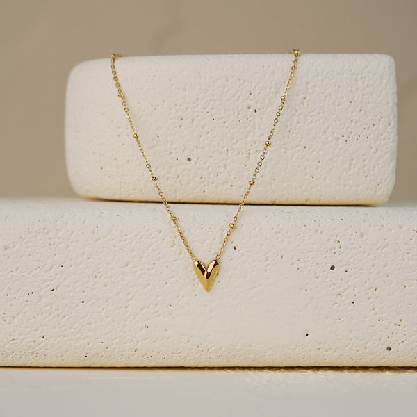 Solo Heart Gold Necklace