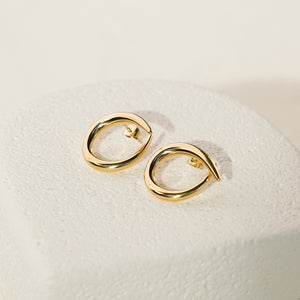 Sola Open Circle Earrings - Gold