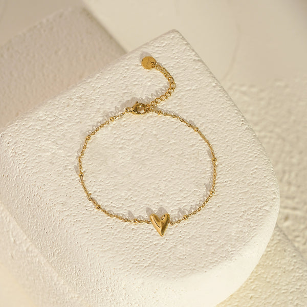 Solo Heart Bracelet - Gold Vermeil