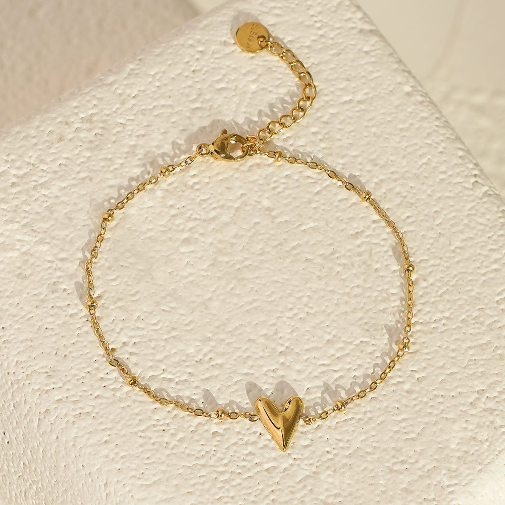 Solo Heart Bracelet - Gold Vermeil