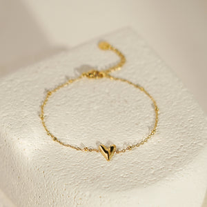 Solo Heart Bracelet - Gold Vermeil