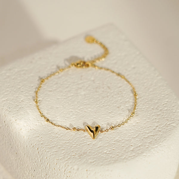 Solo Heart Bracelet - Gold Vermeil