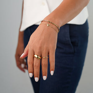 Tavi Small Curve Stacking Ring - Silver