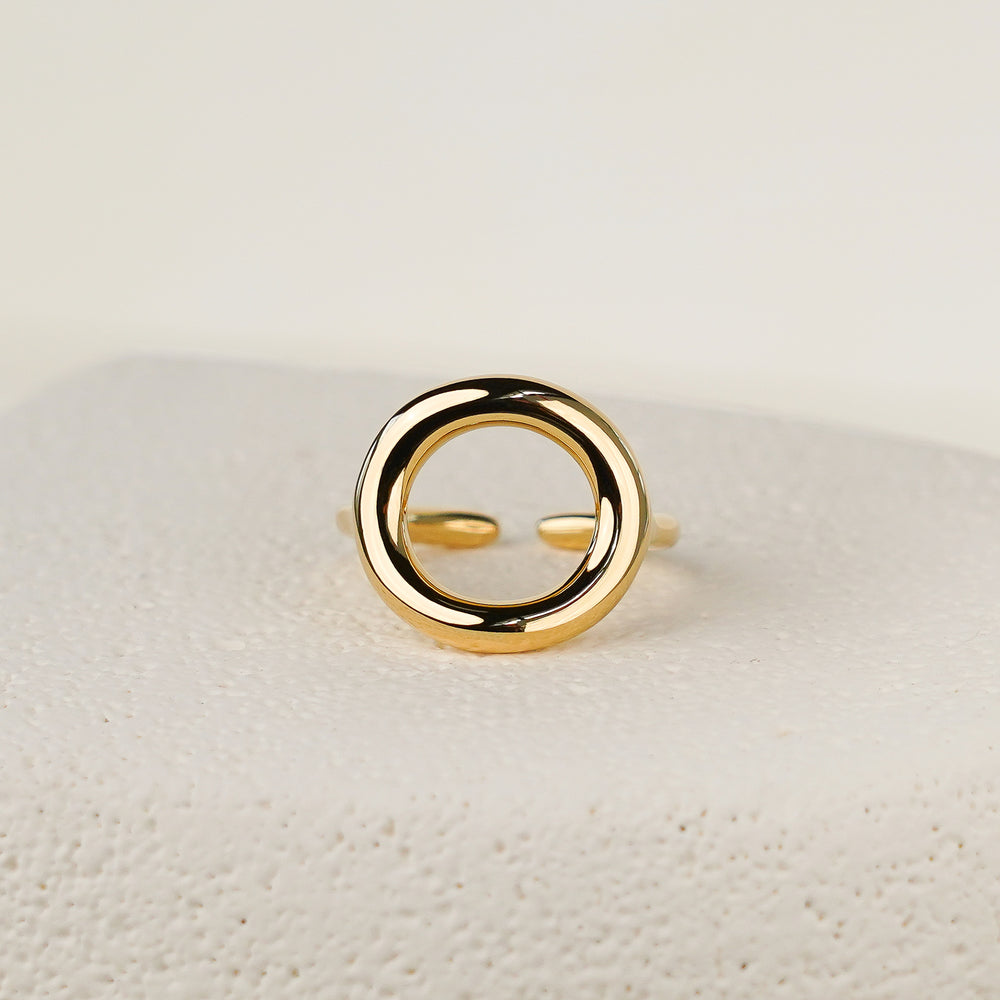 Hollow Round Ring - Gold