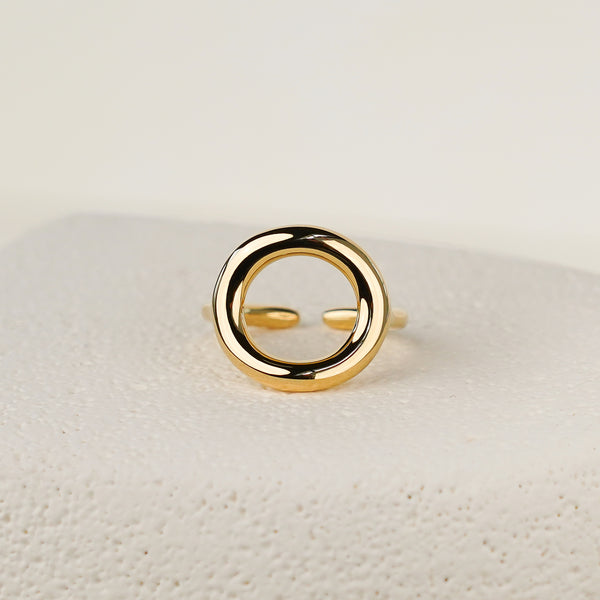 Hollow Round Ring - Gold