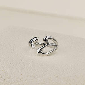 Elara Open Heart Ring - Silver