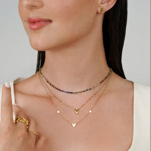 Tria Tiny Trio Heart Necklace - Gold