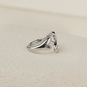 Elara Open Heart Ring - Silver