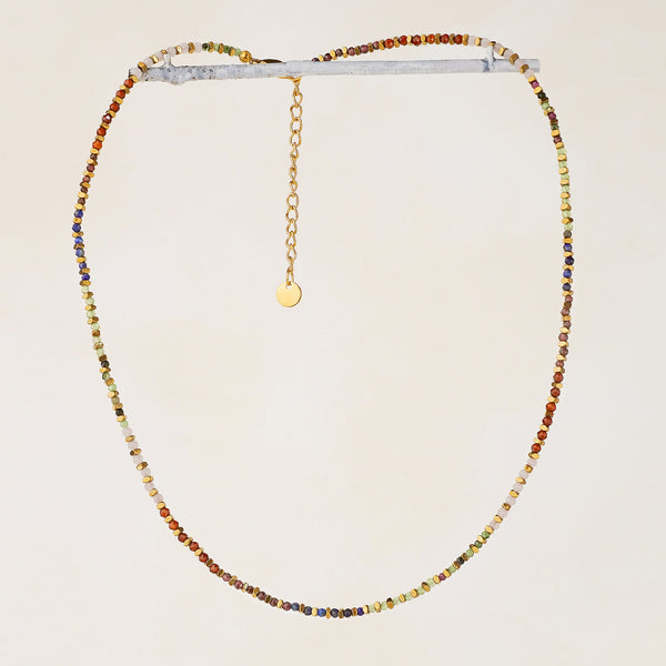Seren Lapis, Agate, Amethyst, Hematites Necklace
