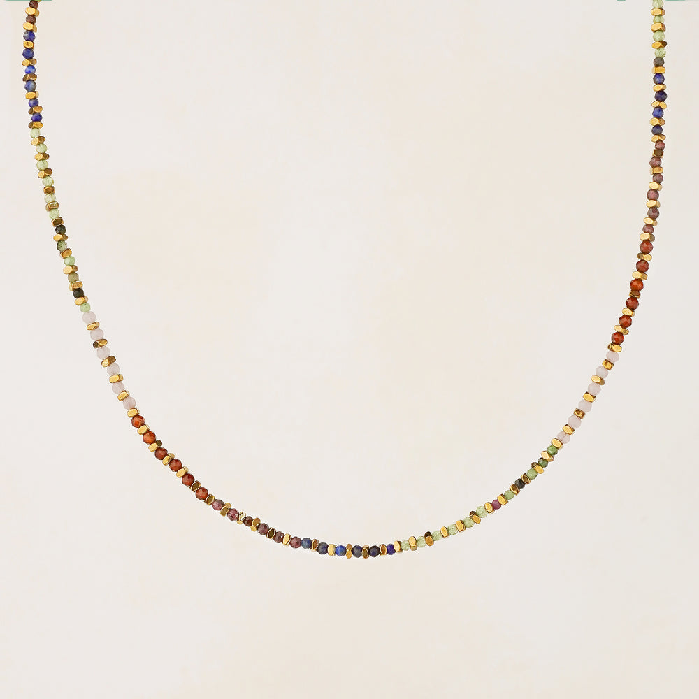 Seren Lapis, Agate, Amethyst, Hematites Necklace