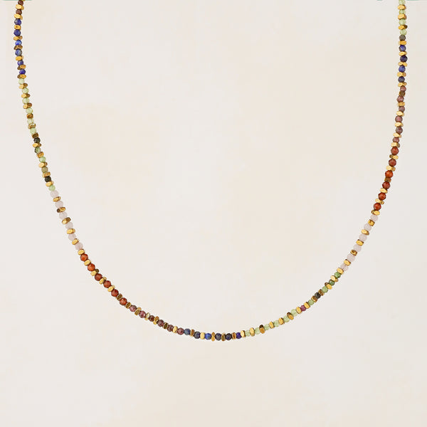 Seren Lapis, Agate, Amethyst, Hematites Necklace