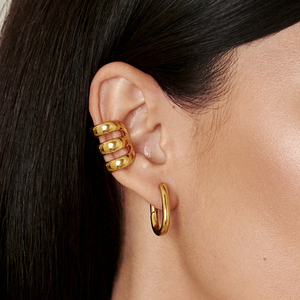 Layered Ear Cuff - Silver