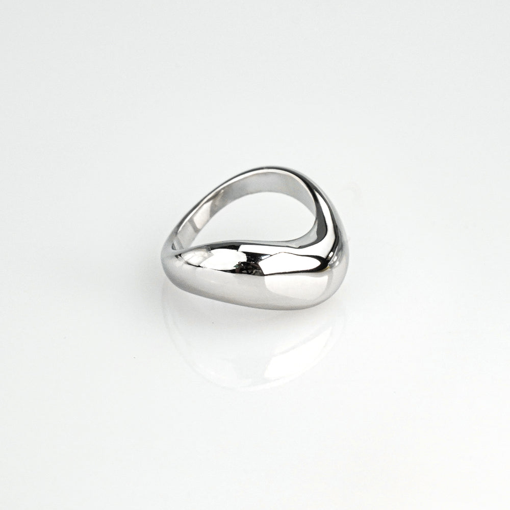 Bold Curve Ring - Silver