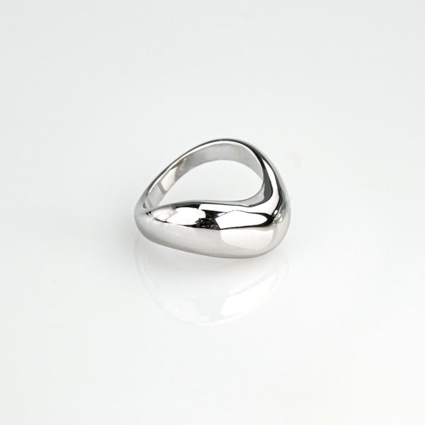 Bold Curve Ring - Silver