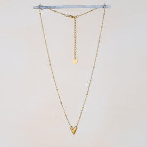 Solo Heart Gold Necklace