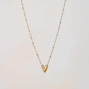 Solo Heart Gold Necklace