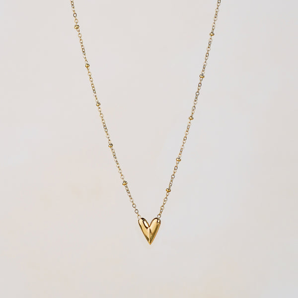 Solo Heart Gold Necklace