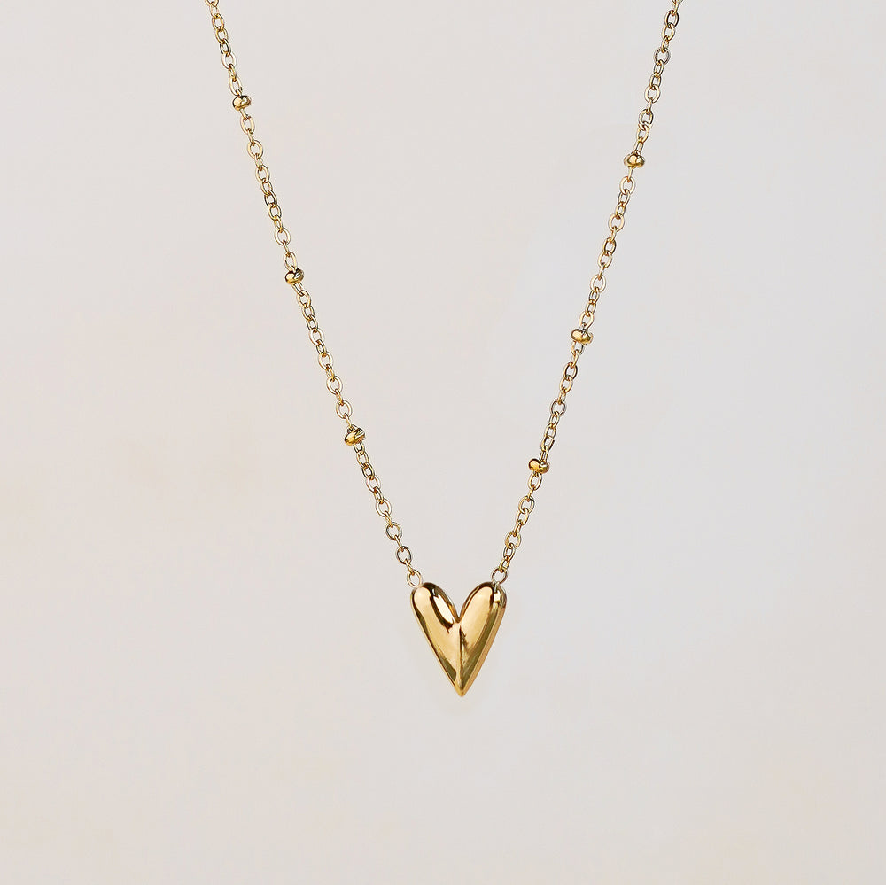 Solo Heart Gold Necklace