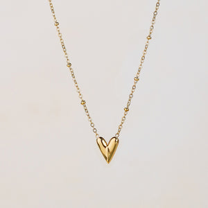Solo Heart Gold Necklace