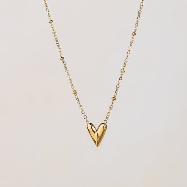Solo Heart Gold Necklace