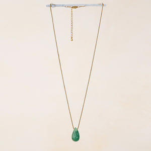 Vira Green Aventurine Tear Drop Necklace