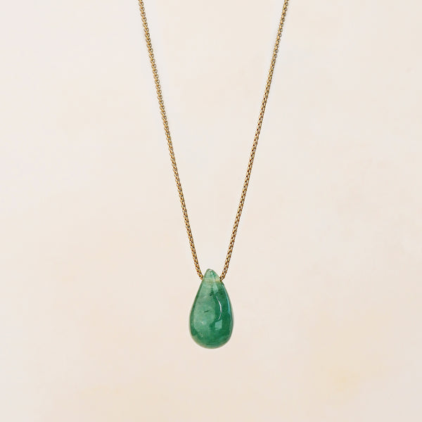 Vira Green Aventurine Tear Drop Necklace