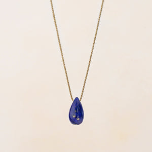 Vira Lapis Lazuli Large Tear Drop Necklace