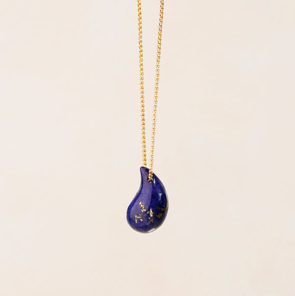 Vira Lapis Lazuli Large Tear Drop Necklace