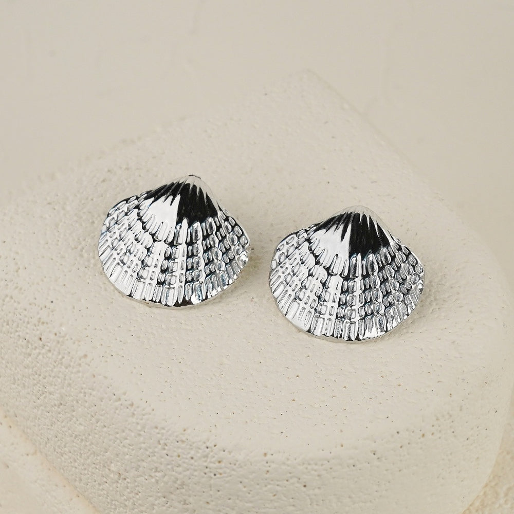 Scallop Shape Earring - Silver